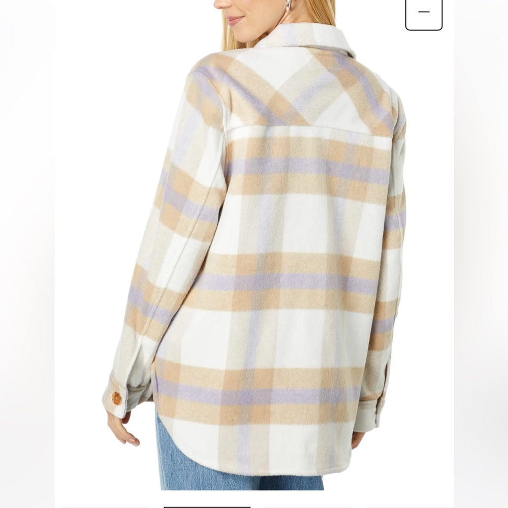 NWT Blank NYC MSRP $98 Keep Rolling Plaid Shacket with Pockets - Size Large - Picture 2 of 11